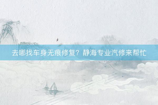 去哪找车身无痕修复?静海专业汽修来帮忙