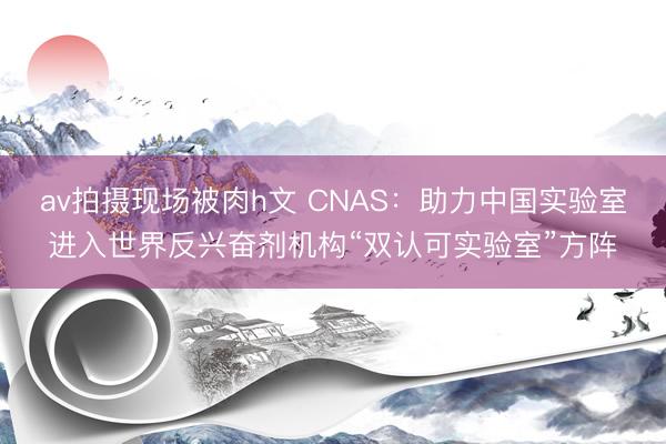 av拍摄现场被肉h文 CNAS：助力中国实验室进入世界反兴奋剂机构“双认可实验室”方阵