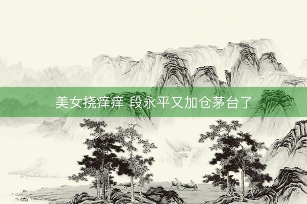 美女挠痒痒 段永平又加仓茅台了